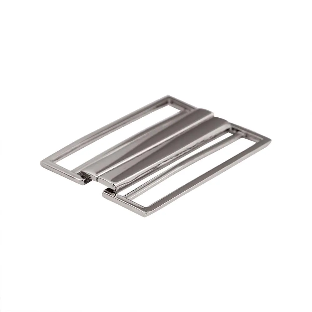 Striking Geometric Structure Shiny 2 Part Clasp Belt Buckle