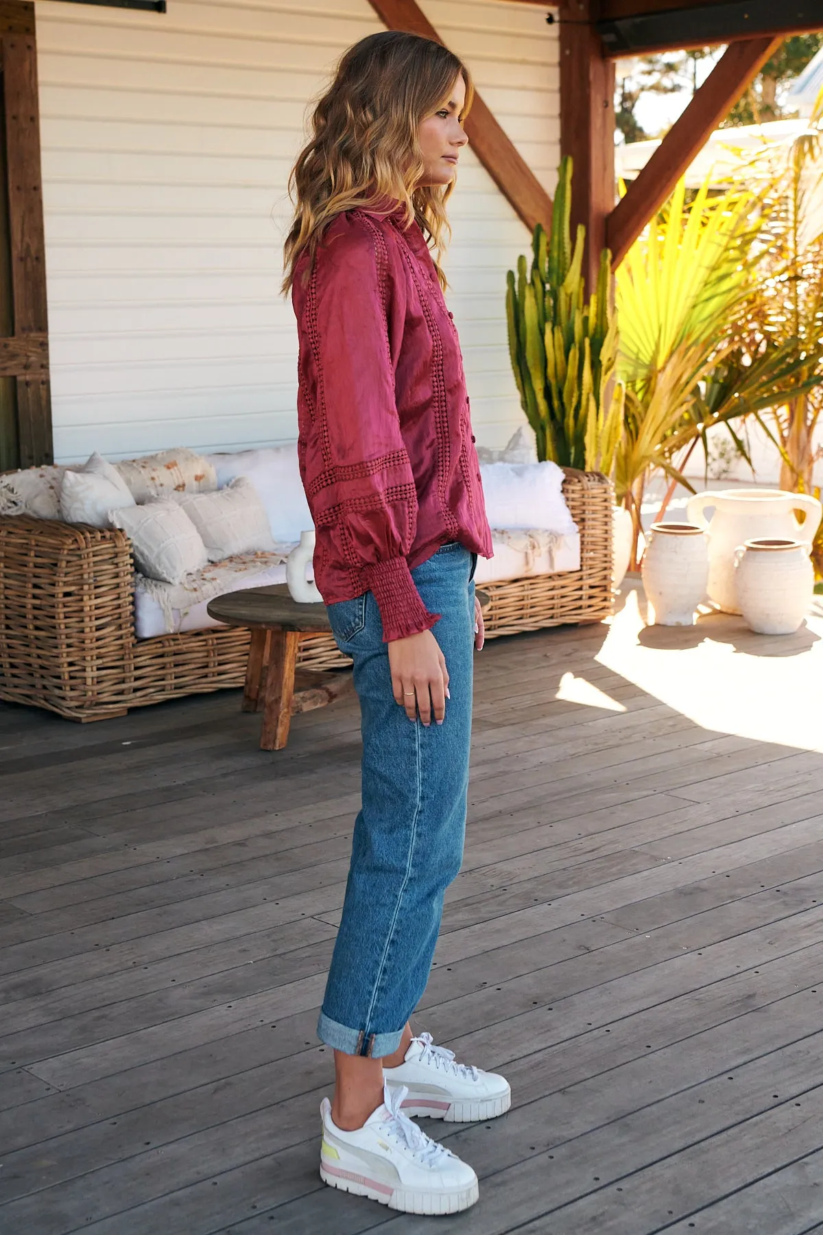 Summer Rays Blouse - Raspberry   ~ MOS the label