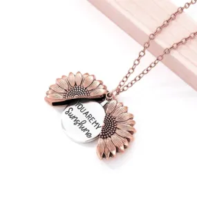 Sunflower necklace you are my sunshine