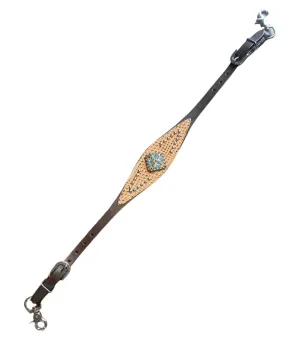 T5527A -  Leather Embossed or Hair On wither strap with accent concho