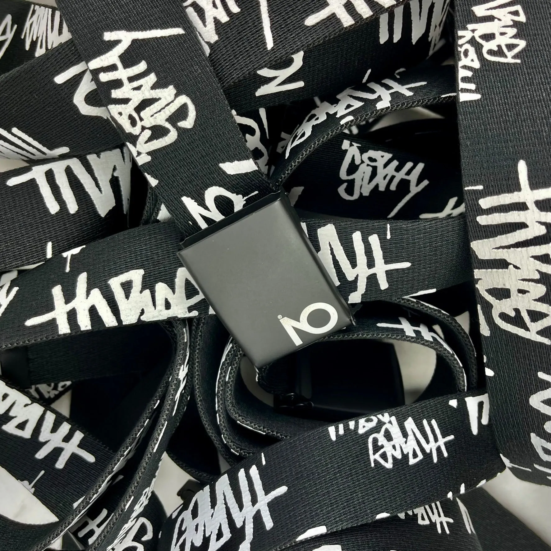 Tag Canvas Belt (Black/White)