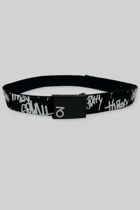 Tag Canvas Belt (Black/White)
