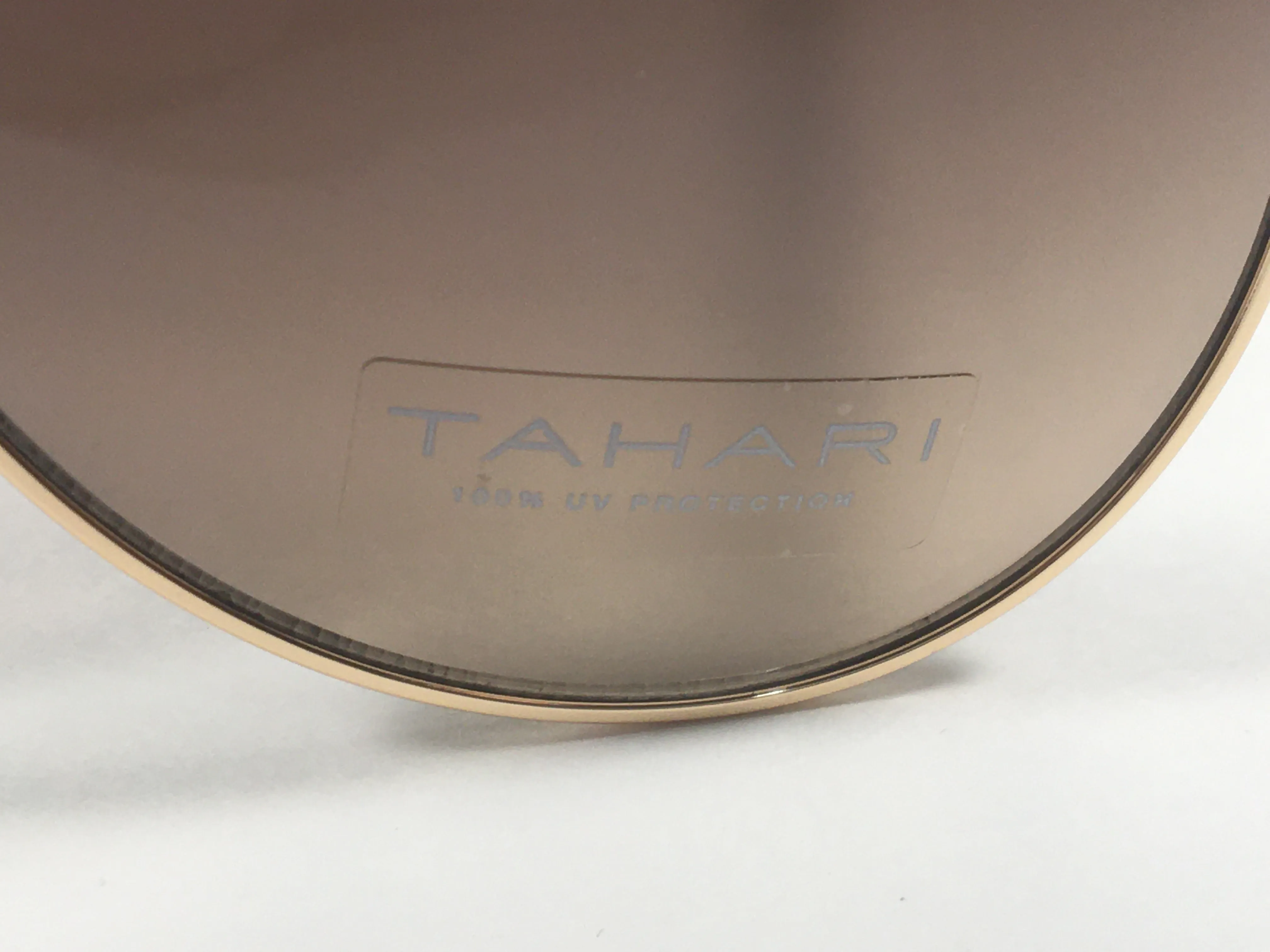 Tahari Aviator Sunglasses Brown And Gold Metal Brown Gradient Lens TH752 GLDBN