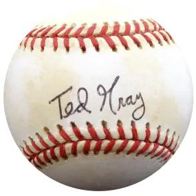 Ted Gray Autographed Official AL Baseball Detroit Tigers Beckett BAS #F26773