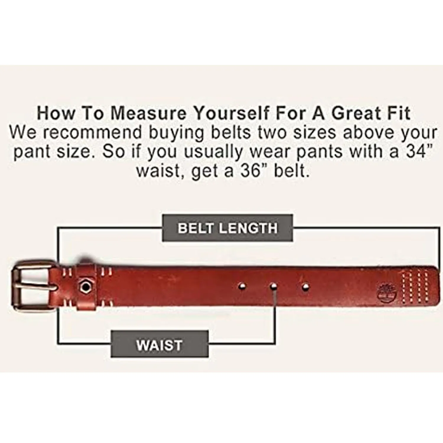 Timberland | Men's Classic Leather Jean Belt | Brown