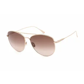 Tom Ford Men's Sunglasses - Gradient Brown Lens Plastic Aviator Frame | FT0784 28F