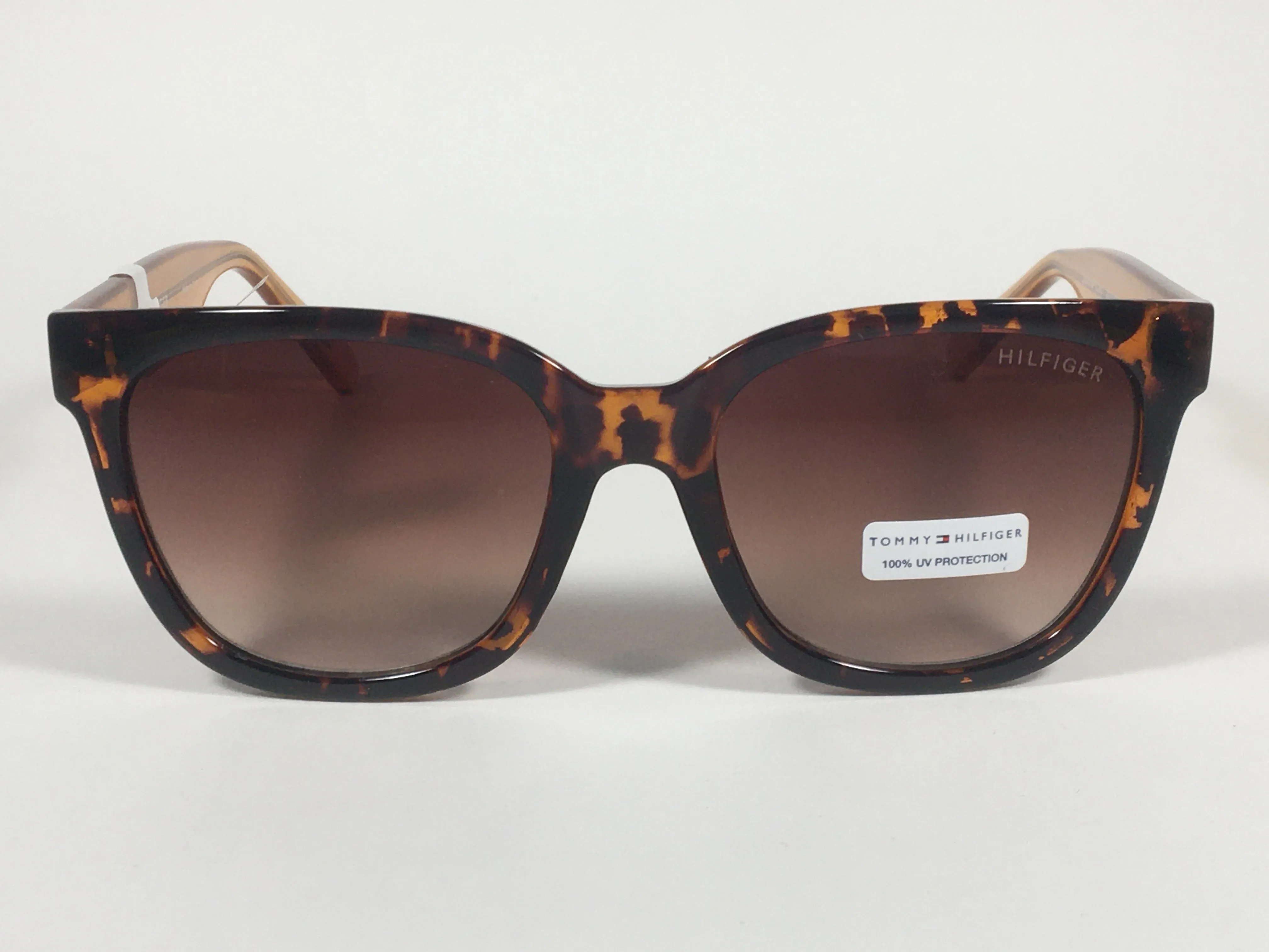 Tommy Hilfiger Clara Square Sunglasses Brown Tortoise Brown Gradient Lens CLARA WP OL363