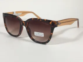 Tommy Hilfiger Clara Square Sunglasses Brown Tortoise Brown Gradient Lens CLARA WP OL363