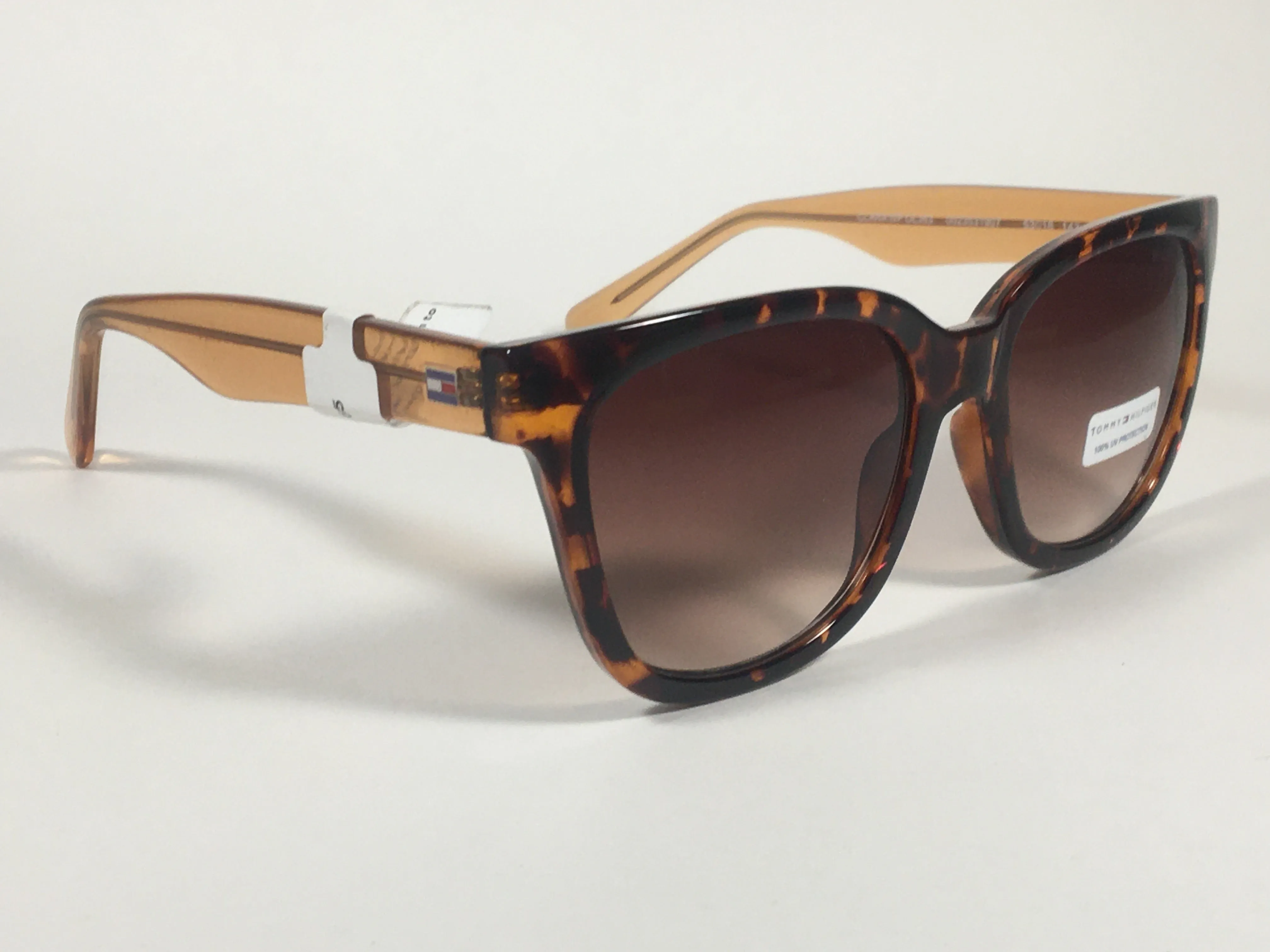 Tommy Hilfiger Clara Square Sunglasses Brown Tortoise Brown Gradient Lens CLARA WP OL363