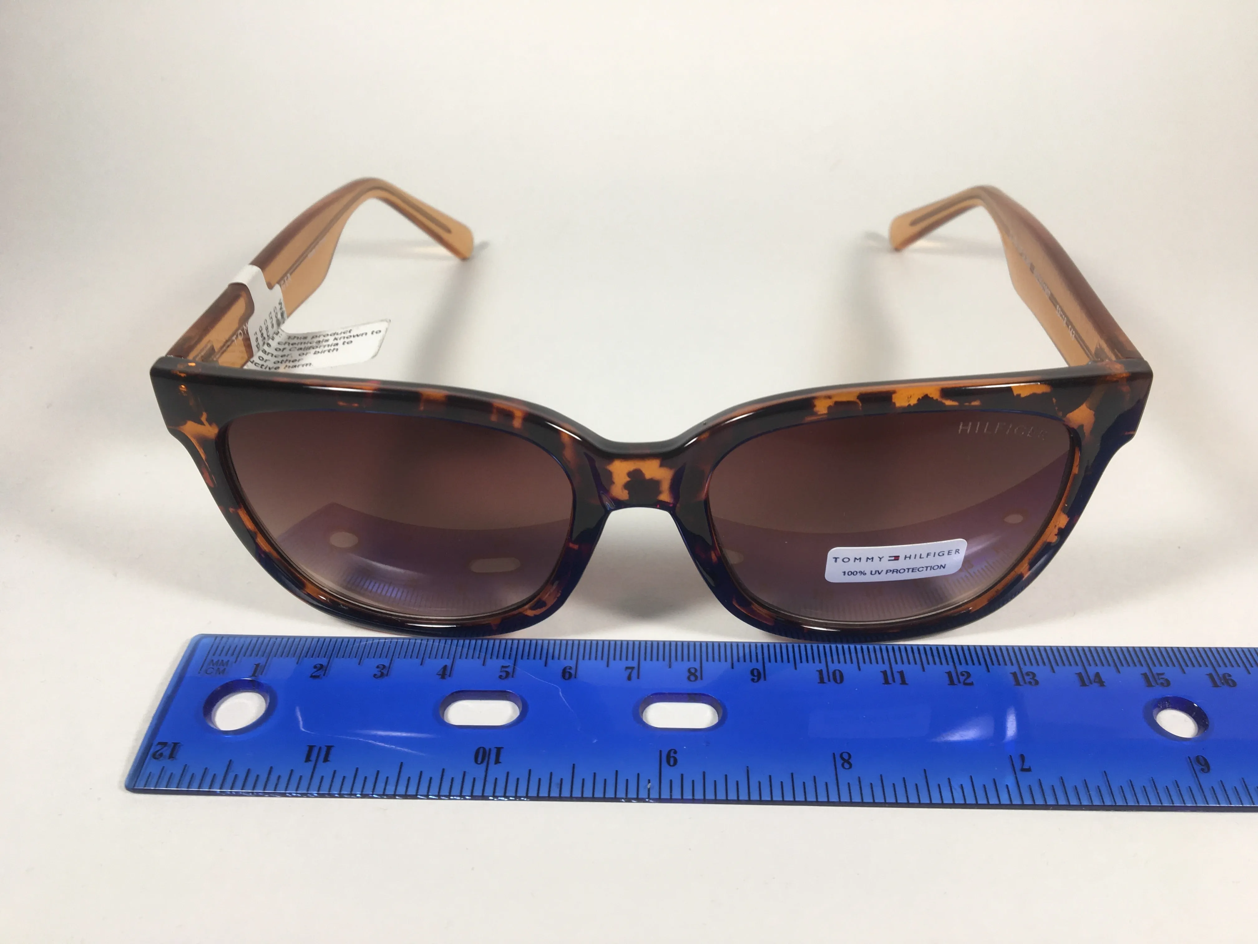 Tommy Hilfiger Clara Square Sunglasses Brown Tortoise Brown Gradient Lens CLARA WP OL363