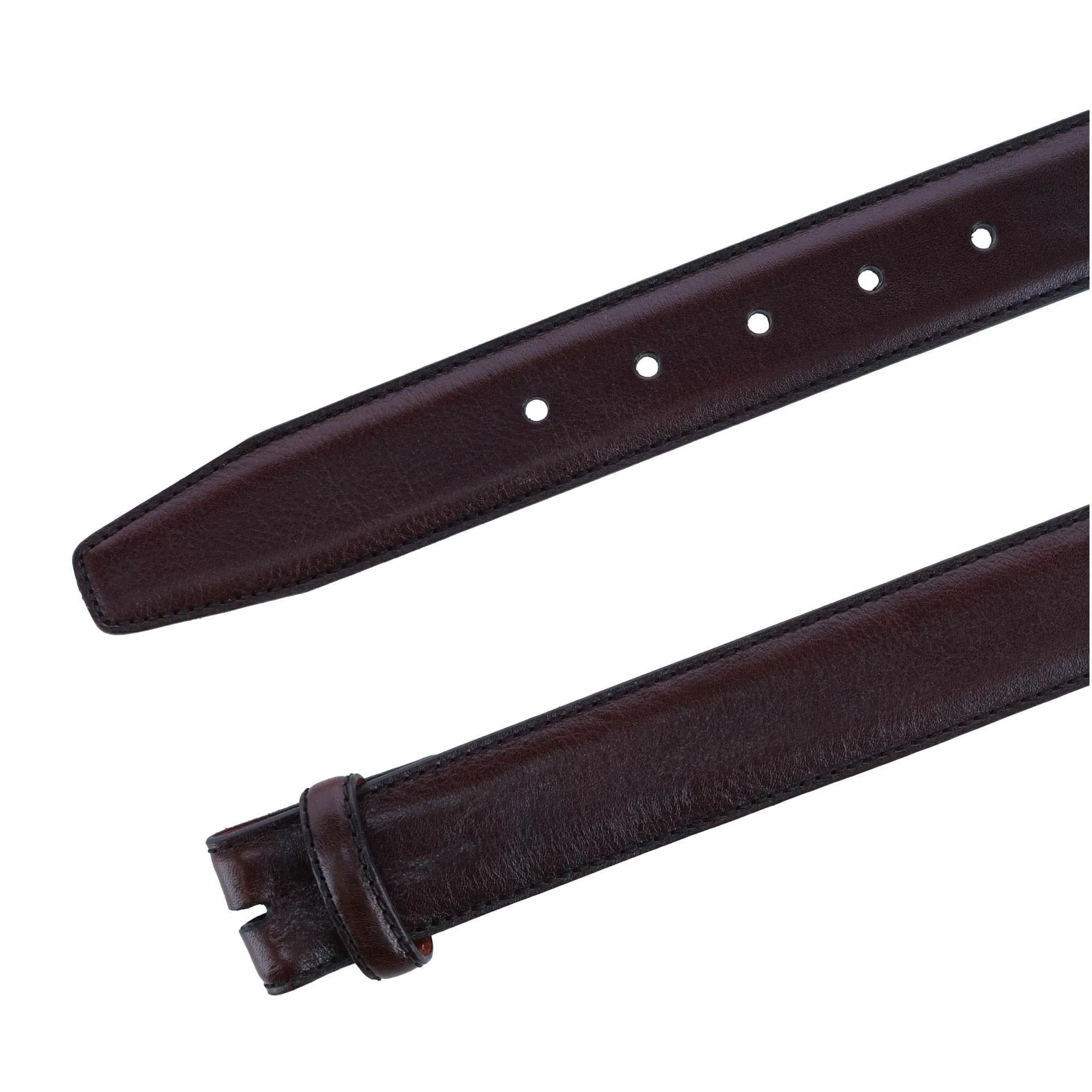 Trafalgar Men's Big & Tall Feather Edge Leather No Buckle Belt Strap