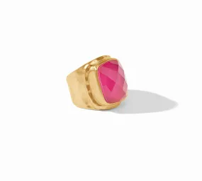 Tudor Statement Ring - Iridescent Raspberry - Julie Vos