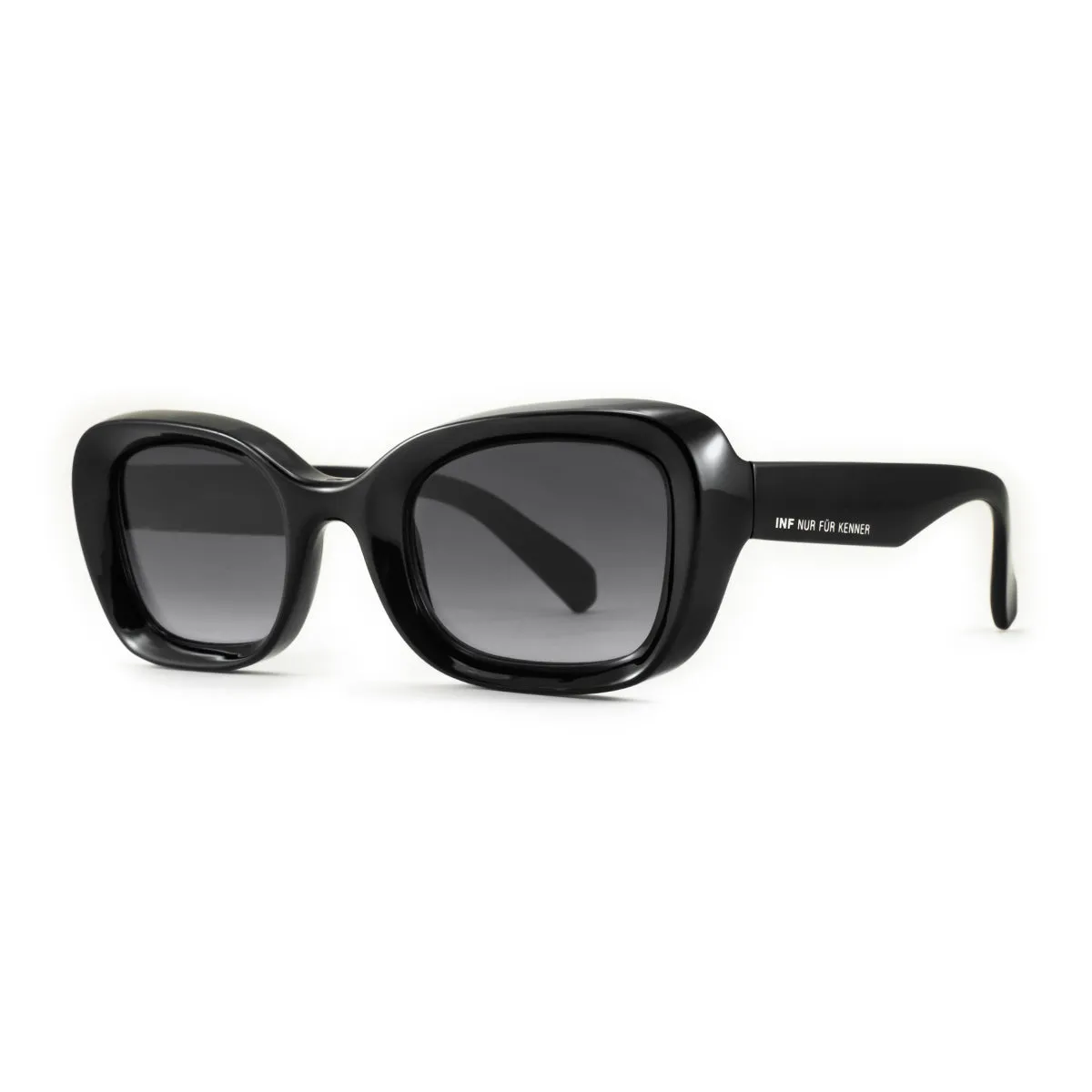 Turin - Black Shiny - Grey Gradient Lens