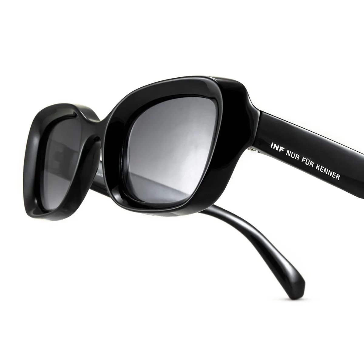 Turin - Black Shiny - Grey Gradient Lens