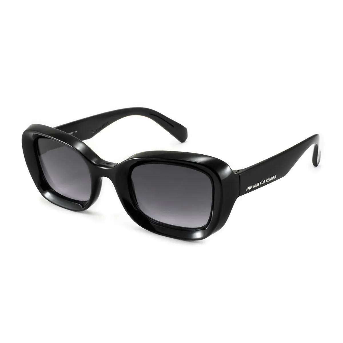 Turin - Black Shiny - Grey Gradient Lens