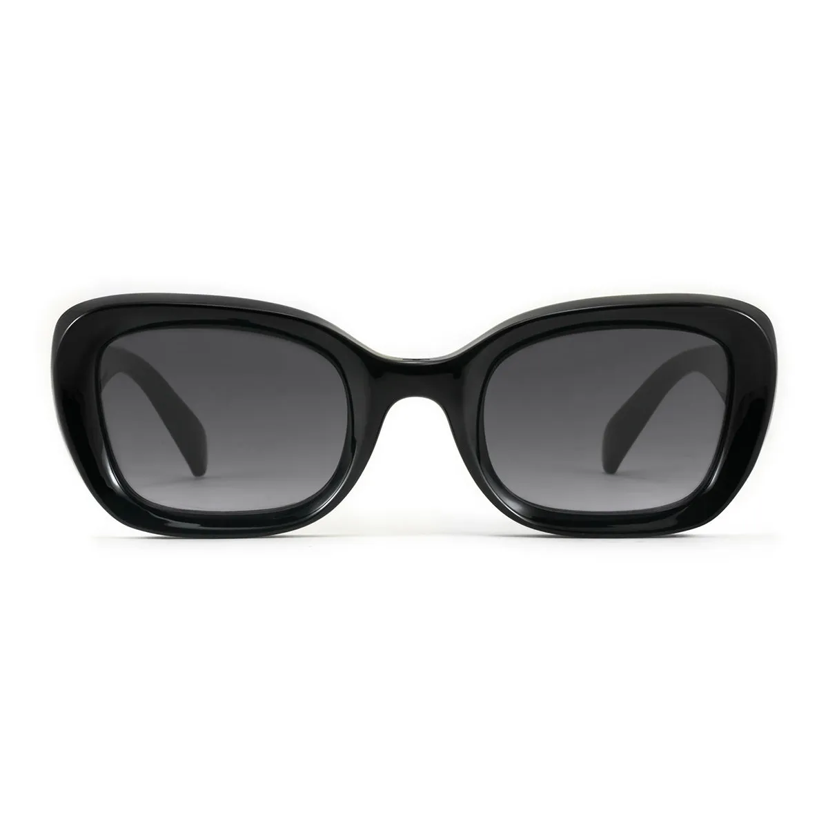 Turin - Black Shiny - Grey Gradient Lens