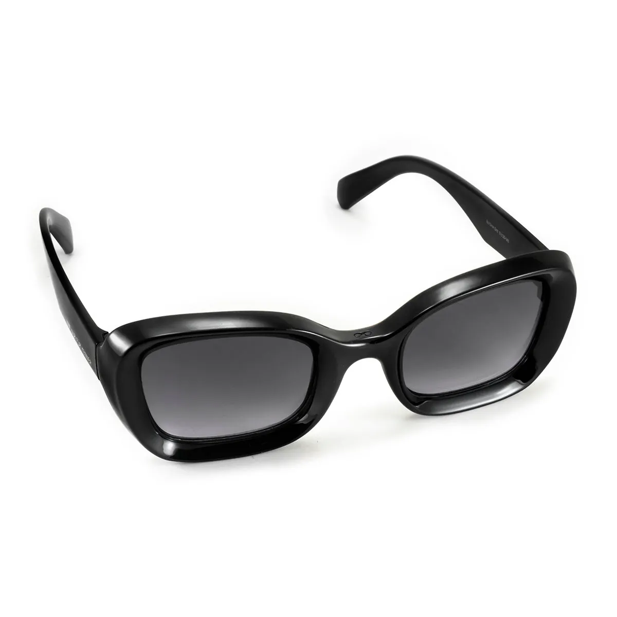 Turin - Black Shiny - Grey Gradient Lens