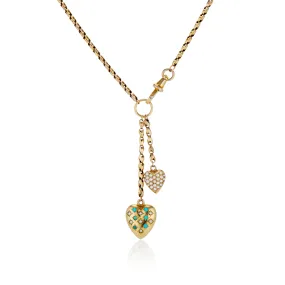 Turquoise and Pearl Locket Heart Necklace