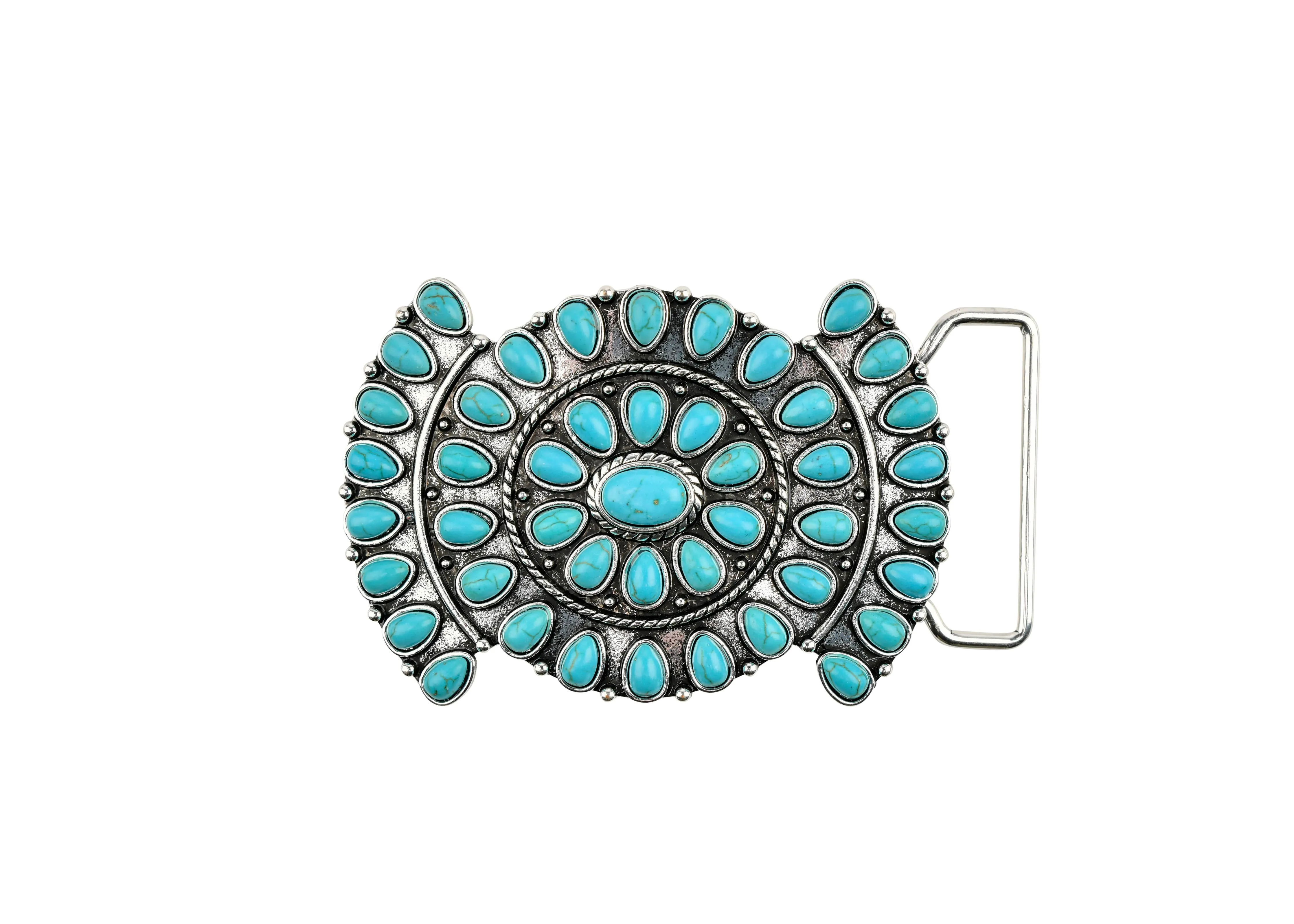 Turquoise Bowtie Cluster Buckle