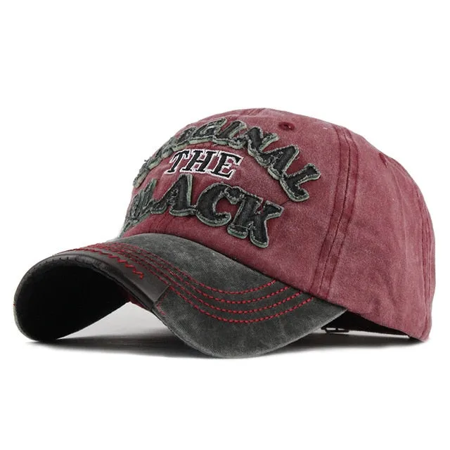 Unisex Retro Casual Washable Snapback Cotton Baseball Caps