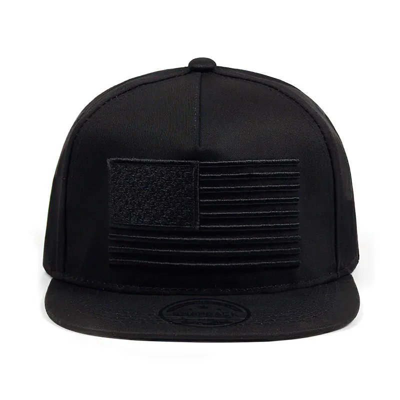 USA Flag Embroidery Baseball Cap / Unisex Snapbacks Caps in Rock Style