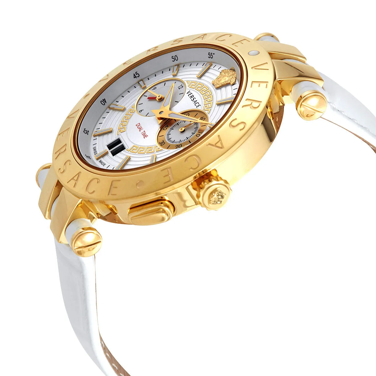 Versace V-Race Chronograph Quartz Silver Dial Men's Watch VEBV00319