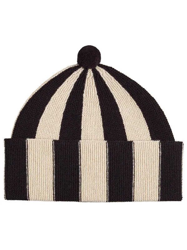 Vertical Stripe Hat Black & Cossack