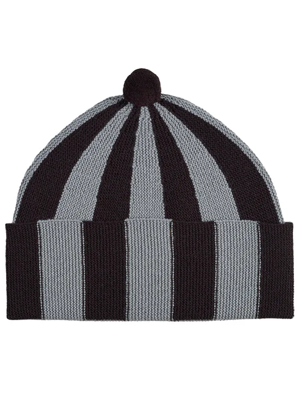 Vertical Stripe Hat Black & Cossack