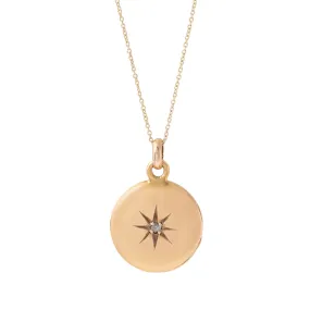 Victorian 14k Yellow Gold And Rose Cut Diamond Locket
