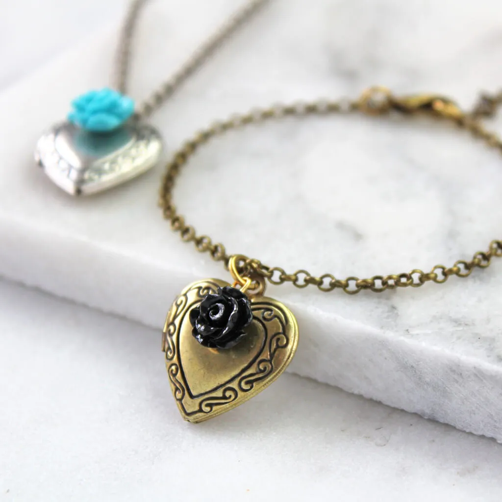 Vintage Heart Locket Bracelet