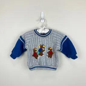 Vintage Kidding Around Baseball Bear Sweatshirt 12 Months
