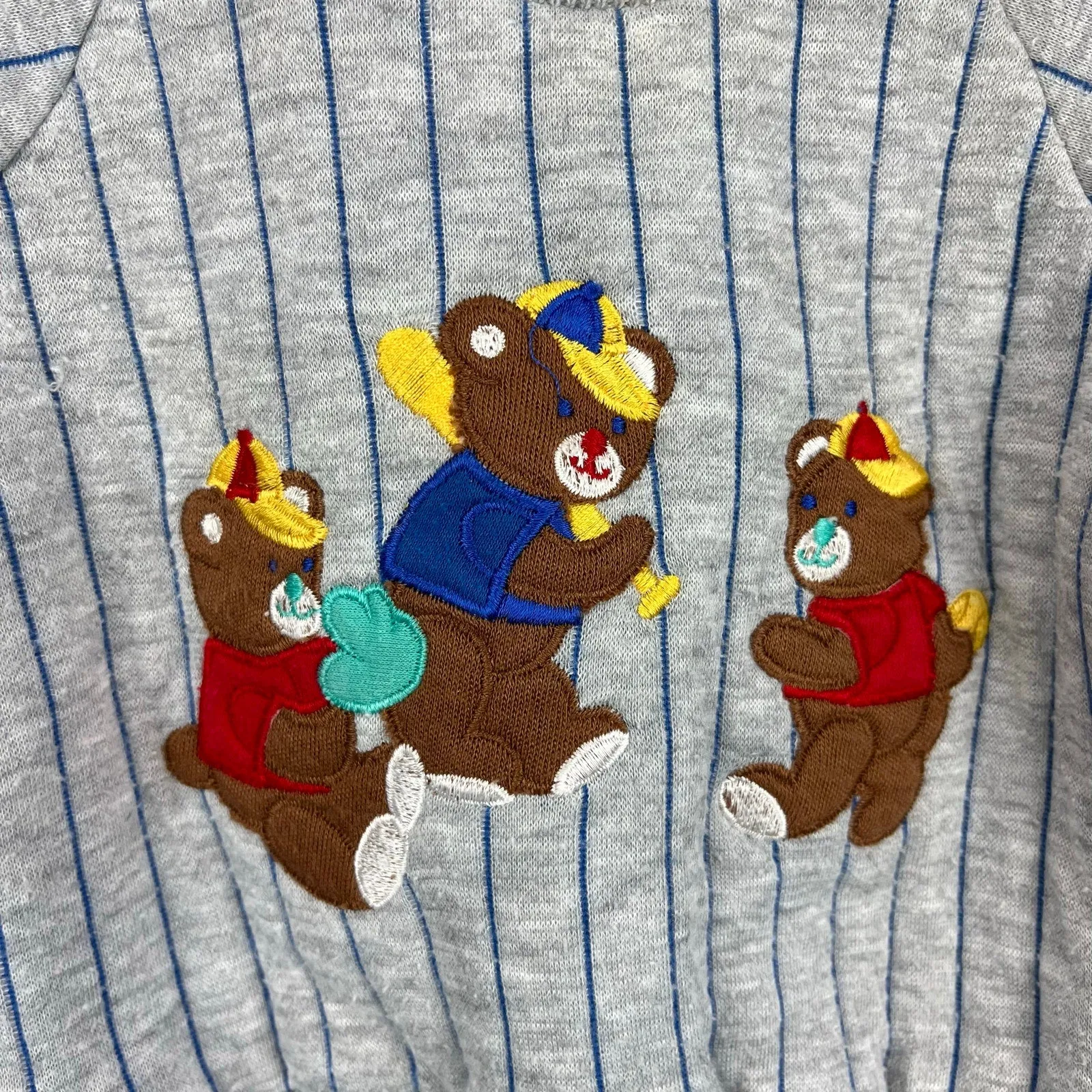 Vintage Kidding Around Baseball Bear Sweatshirt 12 Months