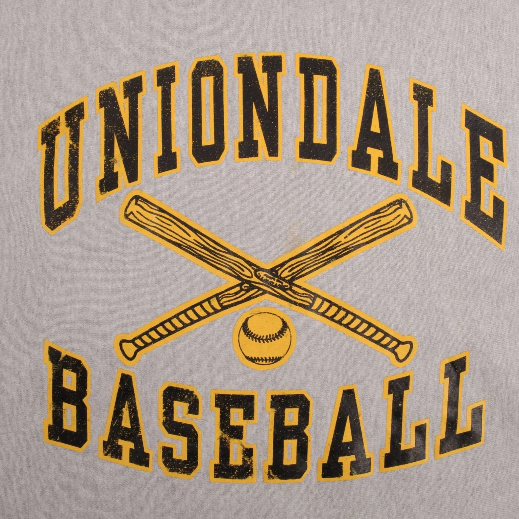 VINTAGE REVERSE WEAVE UNIONDALE BASEBALL SWEATSHIRT HOODIE 1990S XL MADE IN USA
