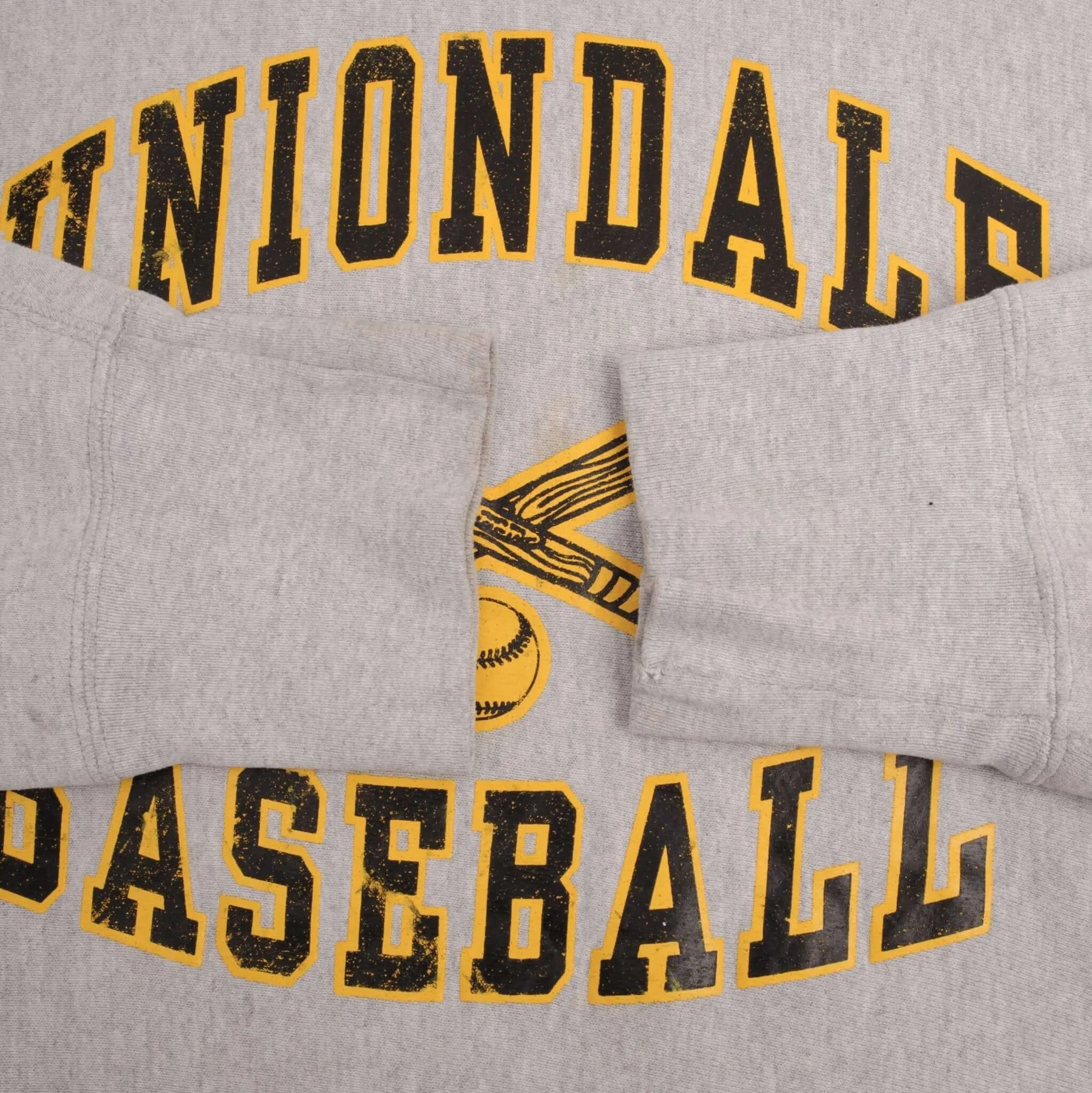 VINTAGE REVERSE WEAVE UNIONDALE BASEBALL SWEATSHIRT HOODIE 1990S XL MADE IN USA
