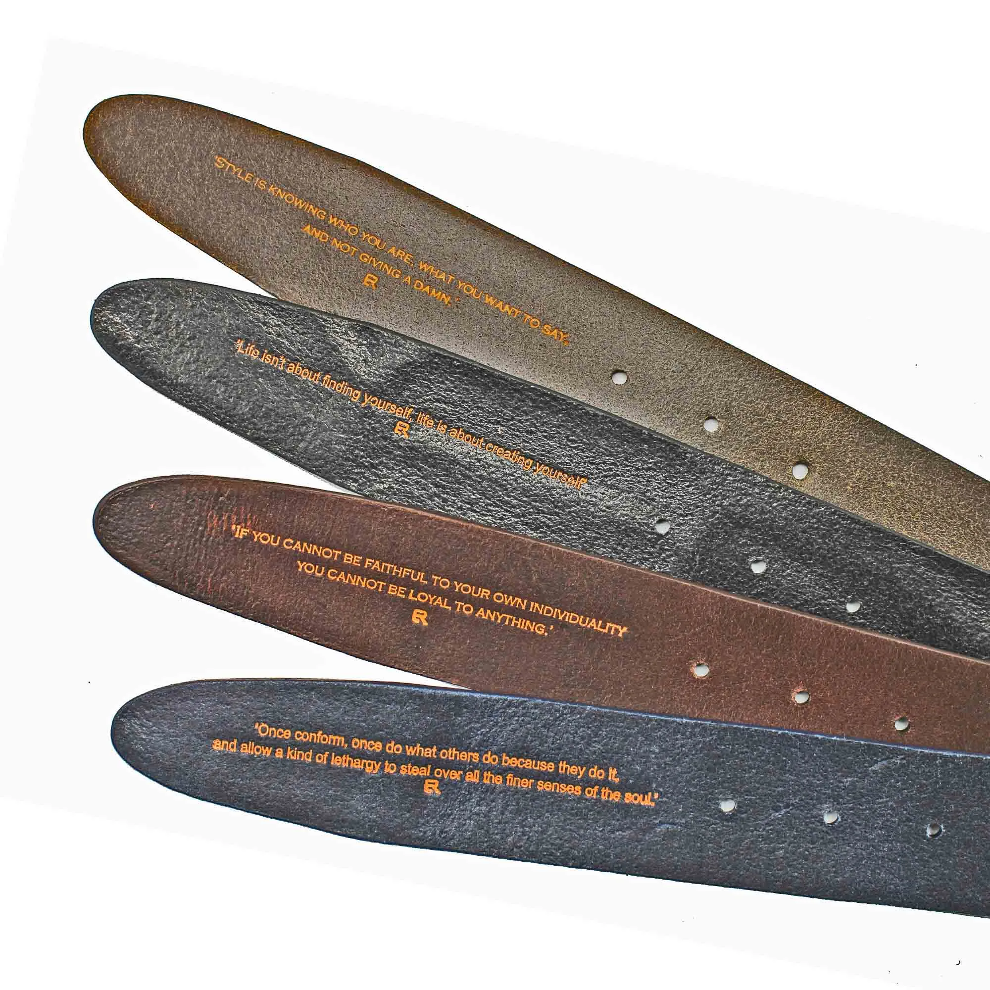 Wave Texture Black Supple Western Steerhead Belt