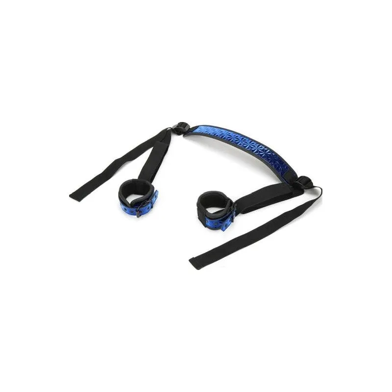Whip Smart Diamond Deluxe Sex Sling w Ankle Restraints Blue