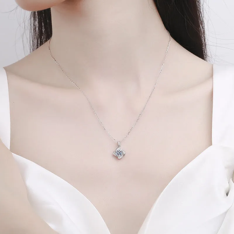 Windmill Moissanite Necklace S925 Sterling Silver Pendant