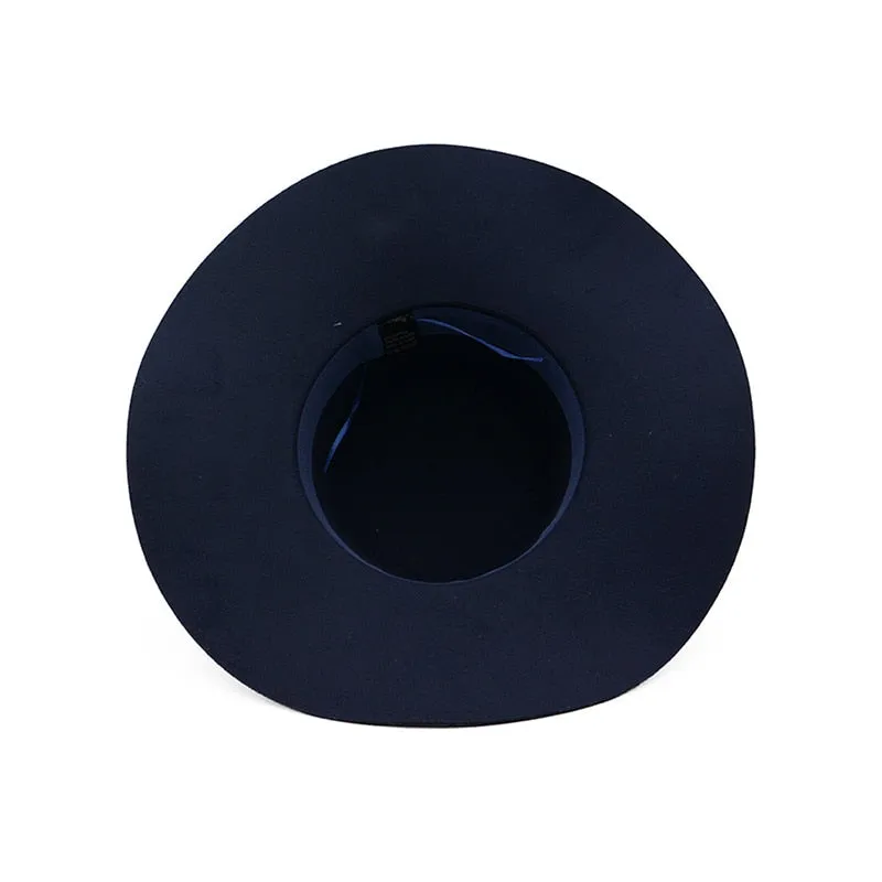 winter Hats For Women Bucket cap Soft Vintage Wide Brim Wool Felt