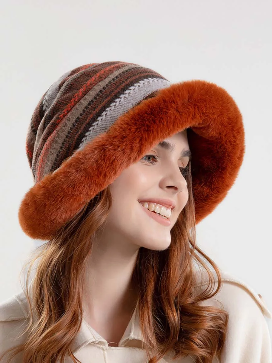 Women Winter Knitted Wool Liner Hat