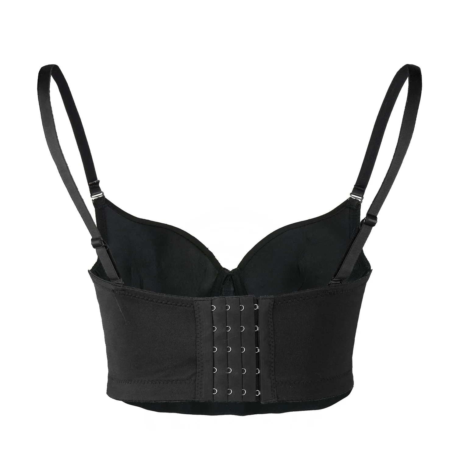 Women's Rhinestone Diamond Bustier Crop Top Bra